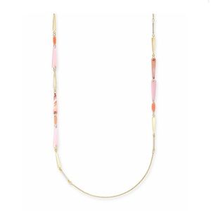 Kendra Scott Aylin Gold Long Necklace in Peach Mix